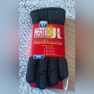 MEN’S BLACK THERMO INSULATED EXTRA THICK COLD WEATHER WINTER GLOVES ONE SIZE